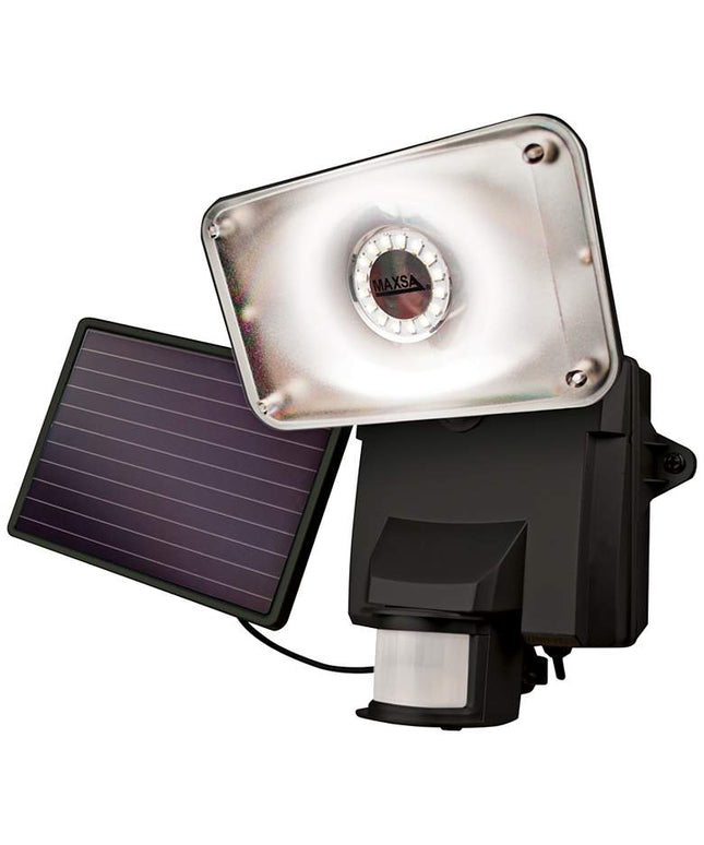 Black Motion-Activated Solar LED Security Light