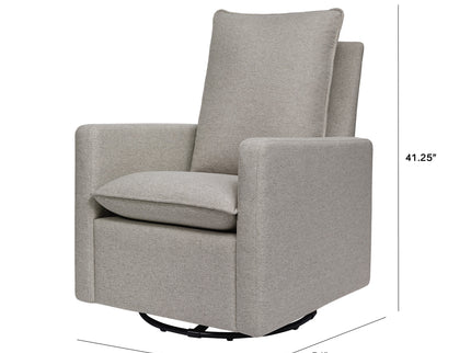 M20987PGEW,Babyletto,Cali Pillowback Swivel Glider in Performance Grey Eco-Weave
