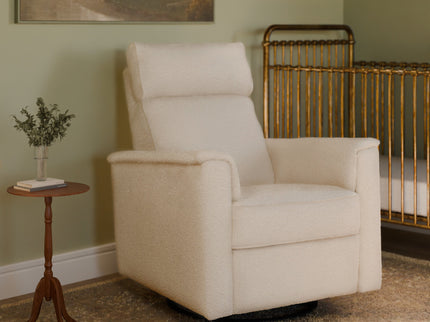 M17186PWB,Namesake,Willa Plus Power Glider Recliner w/ Power Headrest in Performance Ivory Boucle
