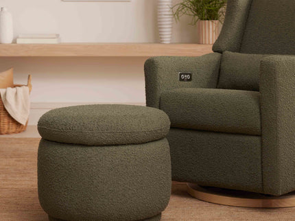 M22985OB,Babyletto,Enoki Storage Ottoman in Olive Boucle