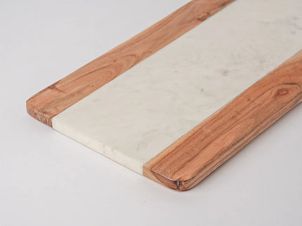 Marble and Acacia Wood Serving Board - Rectangle