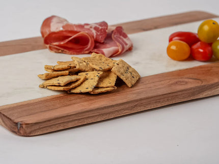 Marble and Acacia Wood Serving Board - Rectangle