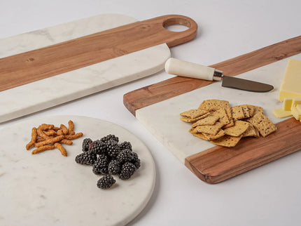 Marble Serving Board with Hole Handles