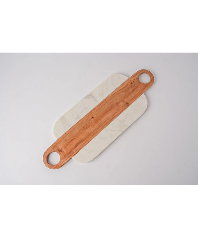 Marble Serving Board with Hole Handles