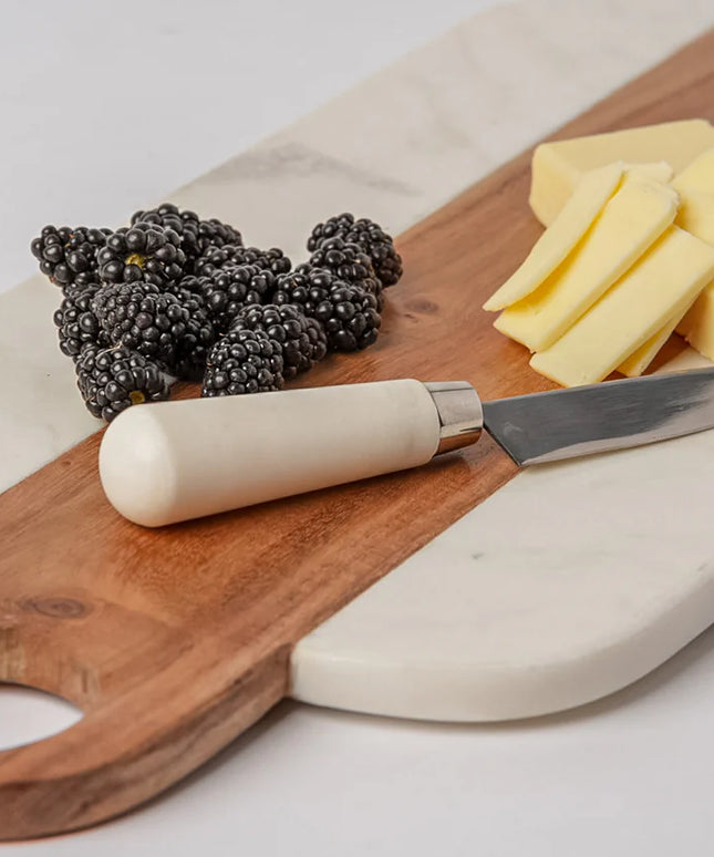 Marble Serving Board with Hole Handles