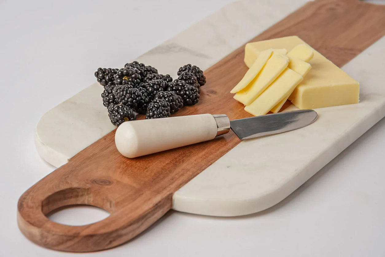 Marble Serving Board with Hole Handles