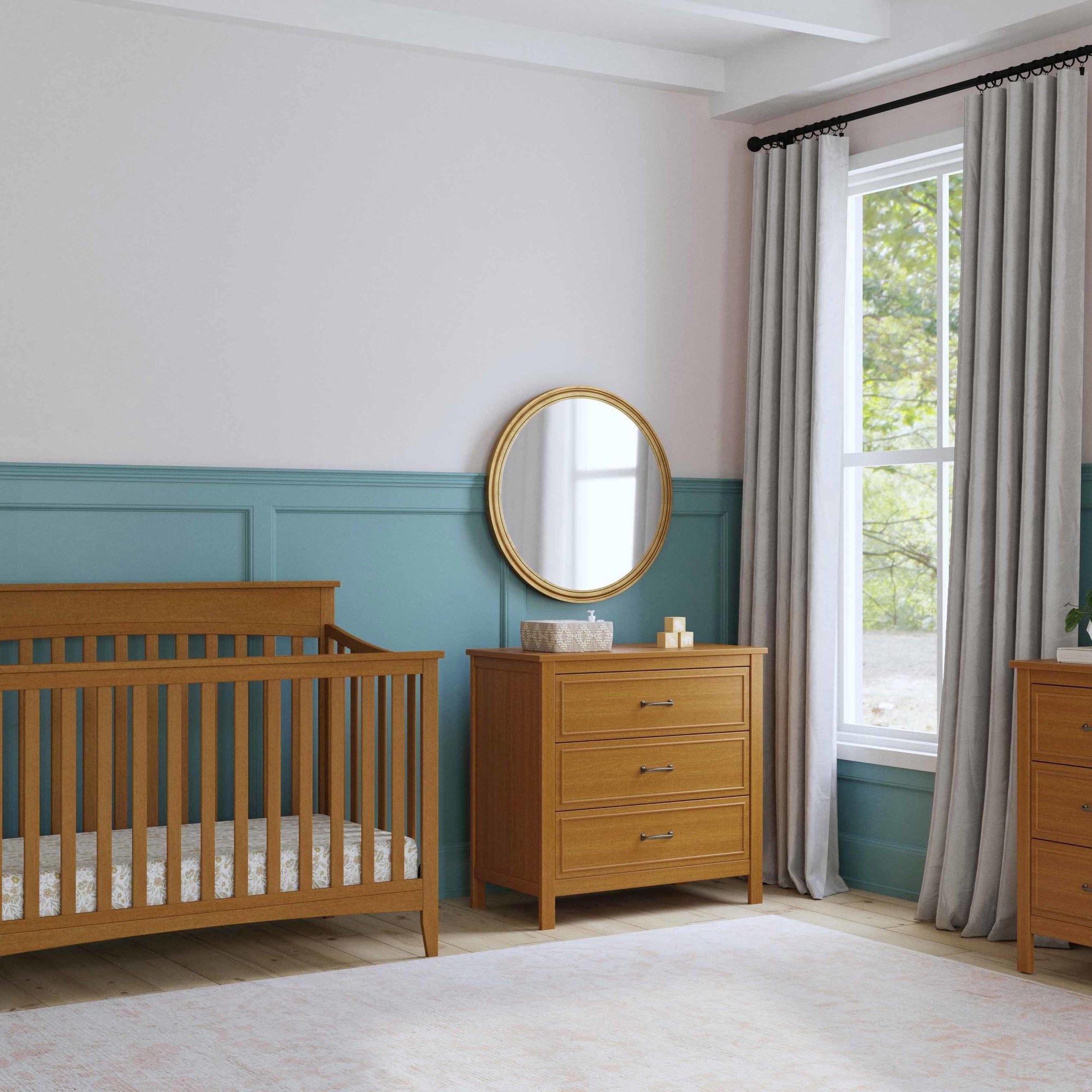 M9301CT,DaVinci,Grove 4-in-1 Convertible Crib In Chestnut Finish