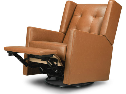 M21287VTL,DaVinci,Maddox recliner and swivel glider in Vegan Tan Leather