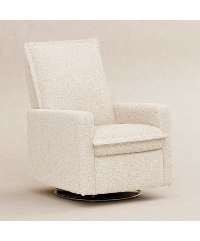 M20977AT,Babyletto,Cali Flange Gliding Swivel Recliner in Almond Teddy Loop