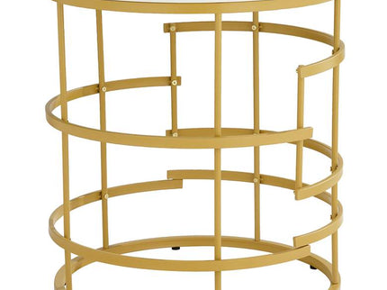 Brassica 23 3/4" Wide Faux Marble and Gold Modern Tea Table