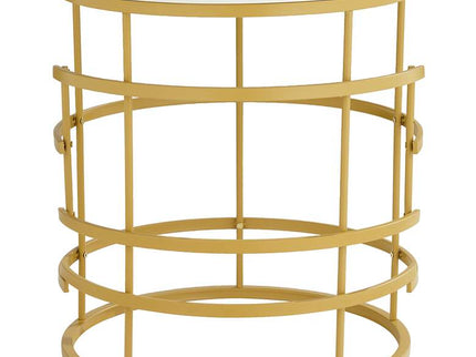 Brassica 23 3/4" Wide Faux Marble and Gold Modern Tea Table