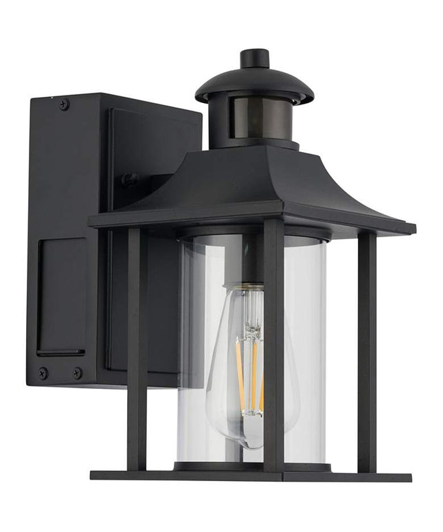 Brennan 11 1/2"H Black Dusk to Dawn Motion Sensor LED Outdoor Light