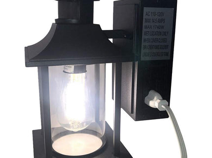 Brennan 11 1/2"H Black Dusk to Dawn Motion Sensor LED Outdoor Light