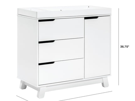 M4223W,Babyletto,Hudson 3-Drawer Changer Dresser w/Removable Changing Tray in White