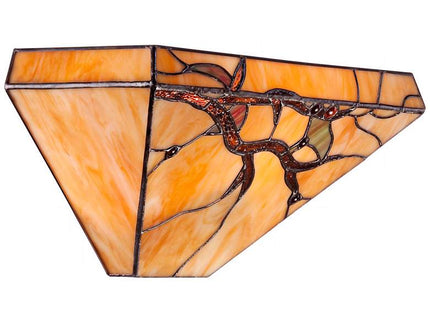 Budding Branch 14" Wide Tiffany-Style Glass Wall Sconce Set of 2