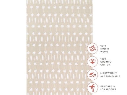 T27036,Babyletto,Beach Bum Muslin Mini Crib Sheet in GOTS Certified Organic Cotton