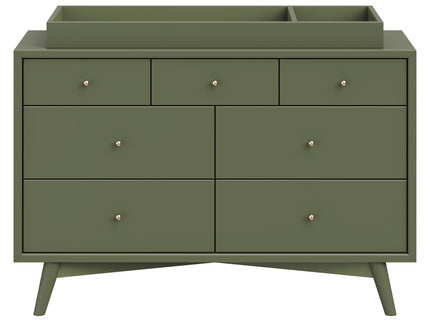 M15916OL,Palma 7-Drawer Double Dresser  Assembled in Olive