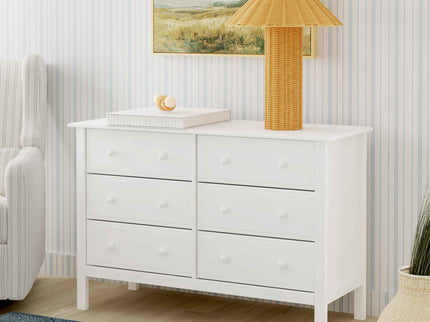 M5966W,DaVinci,Jayden 6-Drawer Double Wide Dresser in White Finish