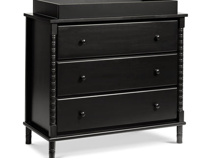 M7323E,DaVinci,Jenny Lind Spindle 3-Drawer Dresser in Ebony Black