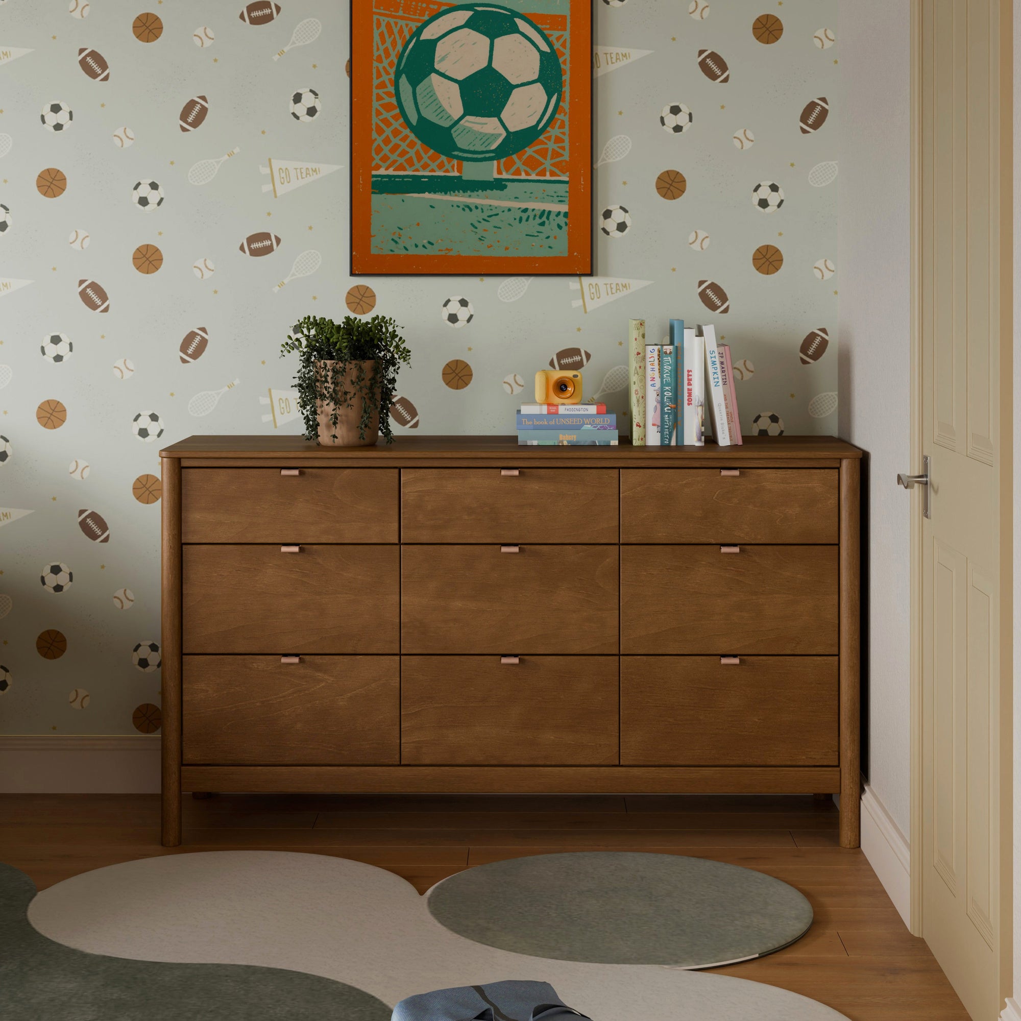 M25928NL,Babyletto Kids,Bondi 9-Drawer Assembled Dresser in Natural Walnut