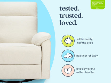 M24388VN,DaVinci,Suzy Electronic Swivel Recliner in Vanilla