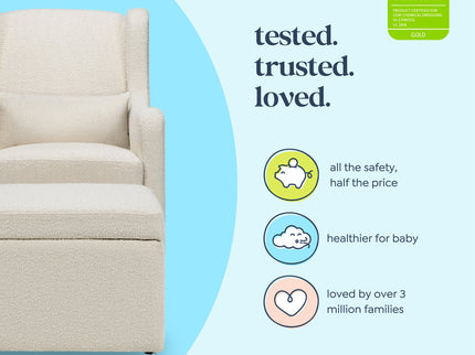 F18787WB,Carter's,Adrian Swivel Glider with Storage Ottoman in Ivory Boucle