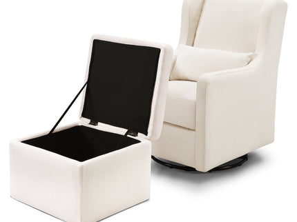 F18787PCM,Carter's,Adrian Swivel Glider with Storage Ottoman in Performance Cream Linen
