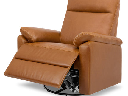 M24387VTL,DaVinci,Suzy Swivel Recliner in Vegan Tan Leather