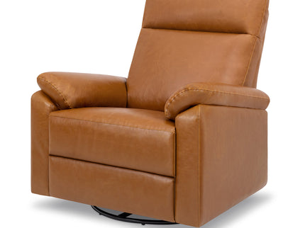 M24387VTL,DaVinci,Suzy Swivel Recliner in Vegan Tan Leather