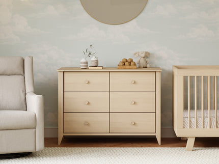M10326NX,Babyletto,Sprout 6-Drawer Double Dresser in Washed Natural