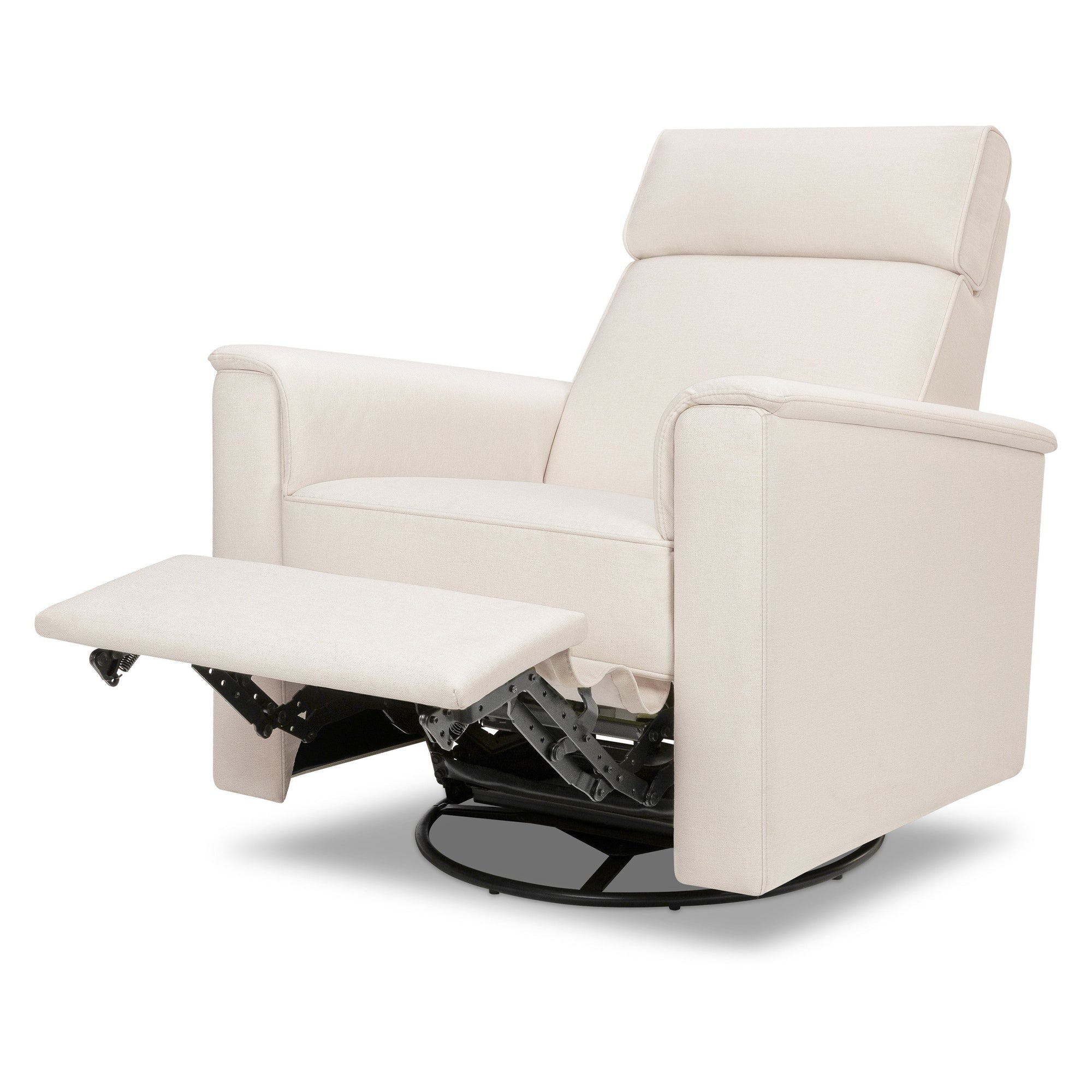 M17183PCMEW,Namesake,Willa Deluxe Power Glider Recliner w/Heat&Massage in Performance Cream Eco-Weave
