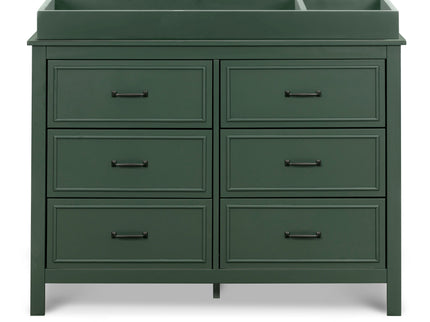M12826FRGR,DaVinci,Charlie 6-Drawer Double Dresser in Forest Green