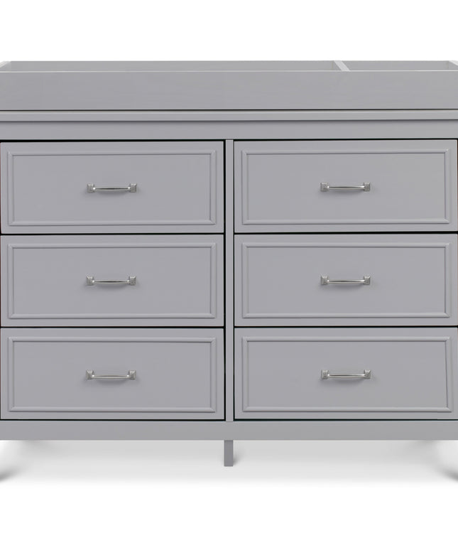 M12826G,DaVinci,Charlie 6-Drawer Double Dresser in Grey