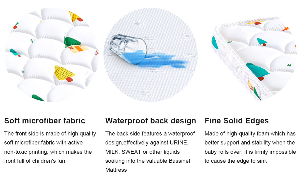 Baby Bassinet Mattress ( Comes with 1 Babyletto Bassinet Sheet)