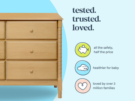 M7326HY,DaVinci,Jenny Lind Spindle 6-Drawer Dresser in Honey