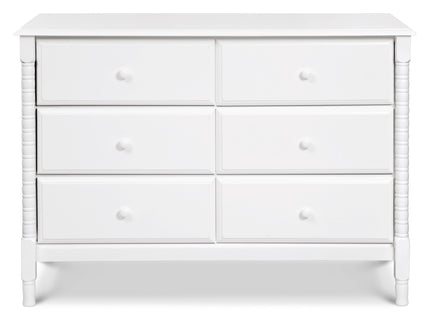 M7326W,DaVinci,Jenny Lind Spindle 6-Drawer Dresser in White
