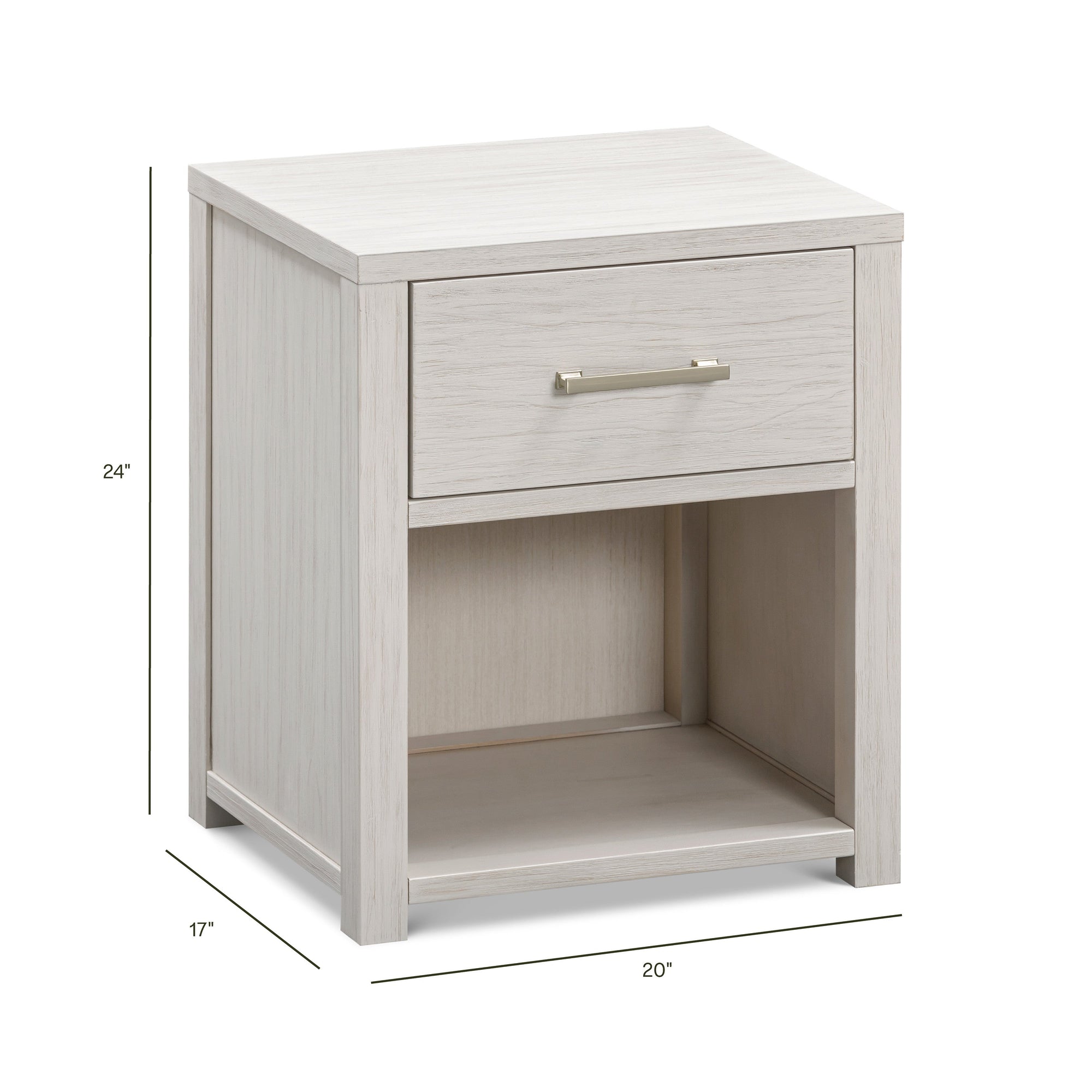 B26460WDF,Monogram by Namesake,Hemsted Nightstand  Assembled in White Driftwood