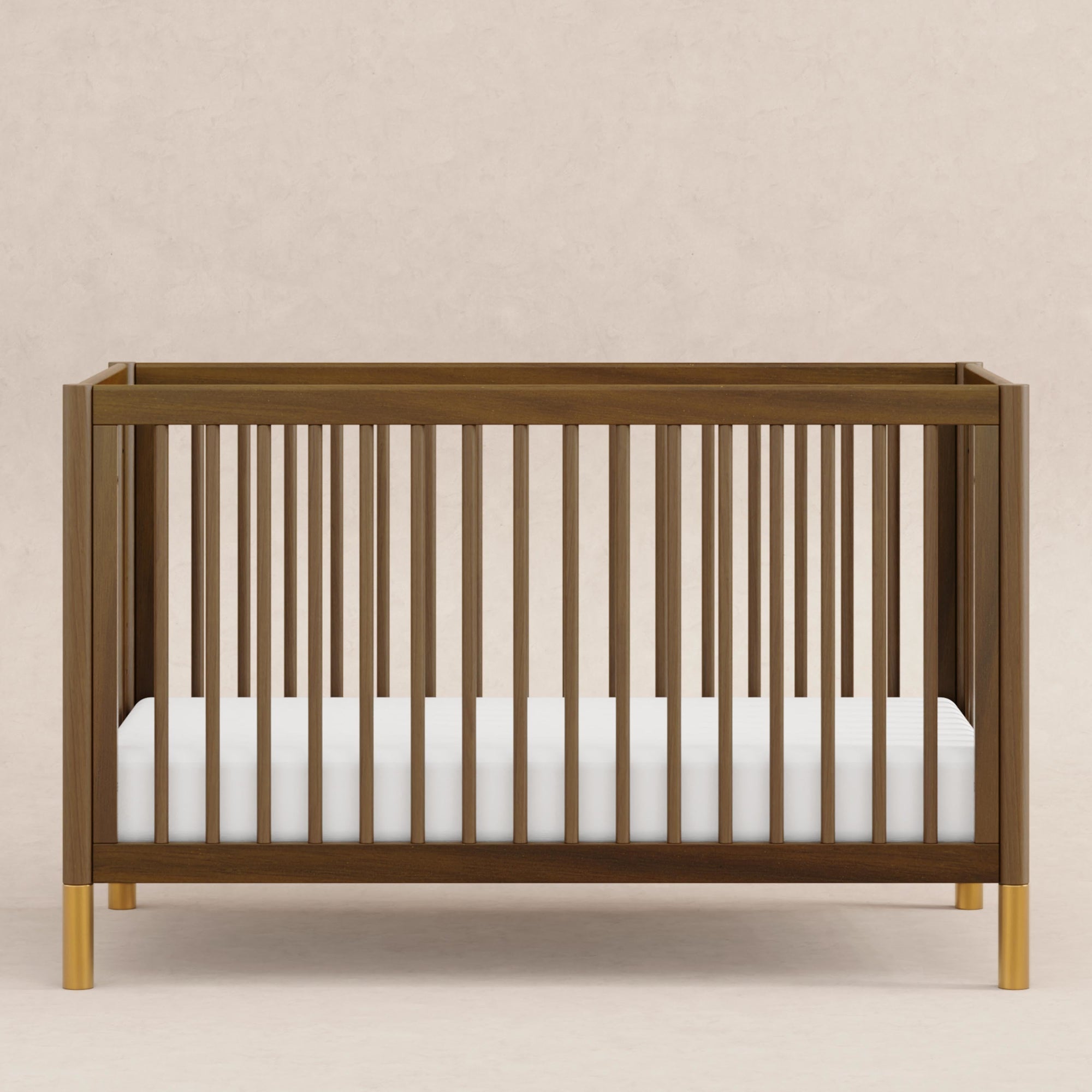 M12901NLGLD,Babyletto,Gelato 4-in-1 Convertible Crib w/Toddler Conversion Kit in Natural Walnut Gold Ft
