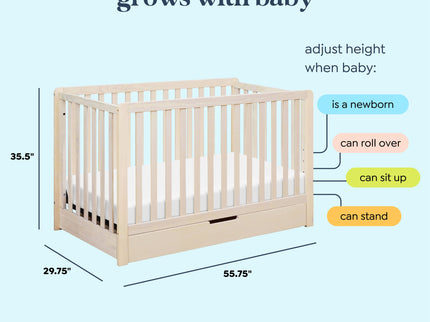 F11951NX,Carter's,Colby 4-in-1 Convertible Crib w/ Trundle Drawer in Washed Natural