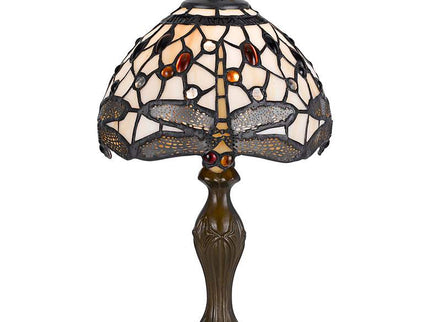 Cal Lighting Dragonfly 14" High Tiffany-Style Accent Table Lamp