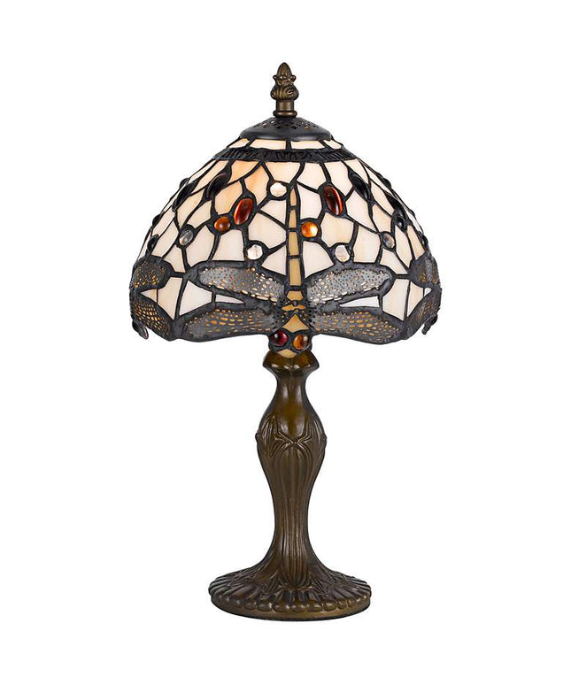 Cal Lighting Dragonfly 14" High Tiffany-Style Accent Table Lamp