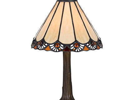 Cal Lighting Flower Petal 13 1/2" High Tiffany-Style Accent Table Lamp