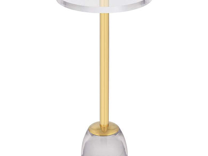 Caldwell 11 3/4" Wide High Shining Gold Round Side Table