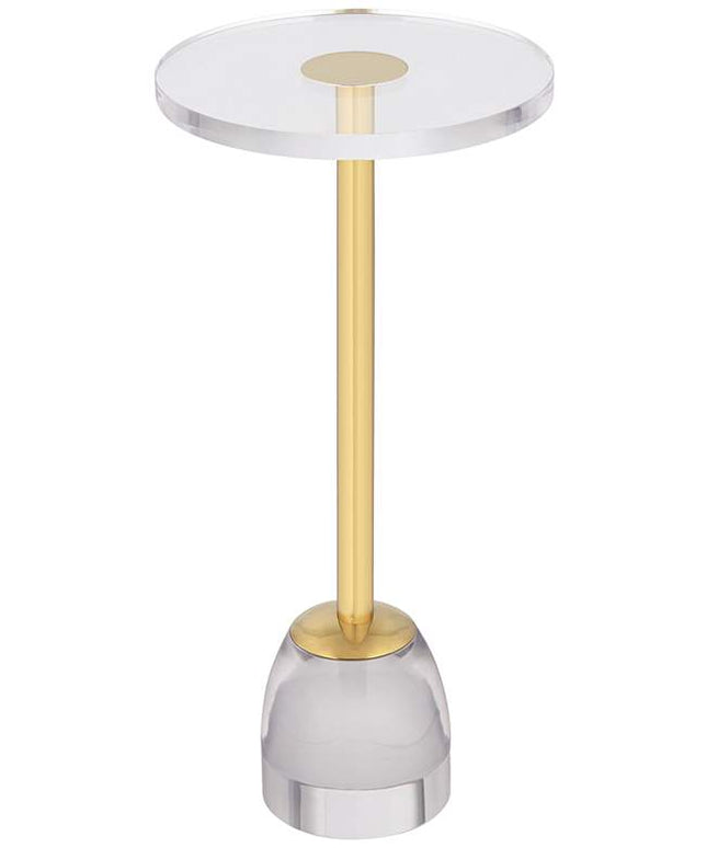 Caldwell 11 3/4" Wide High Shining Gold Round Side Table