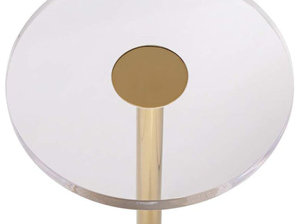 Caldwell 11 3/4" Wide High Shining Gold Round Side Table