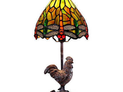 Callico Rooster 15" High Antique Bronze Accent Table Lamp