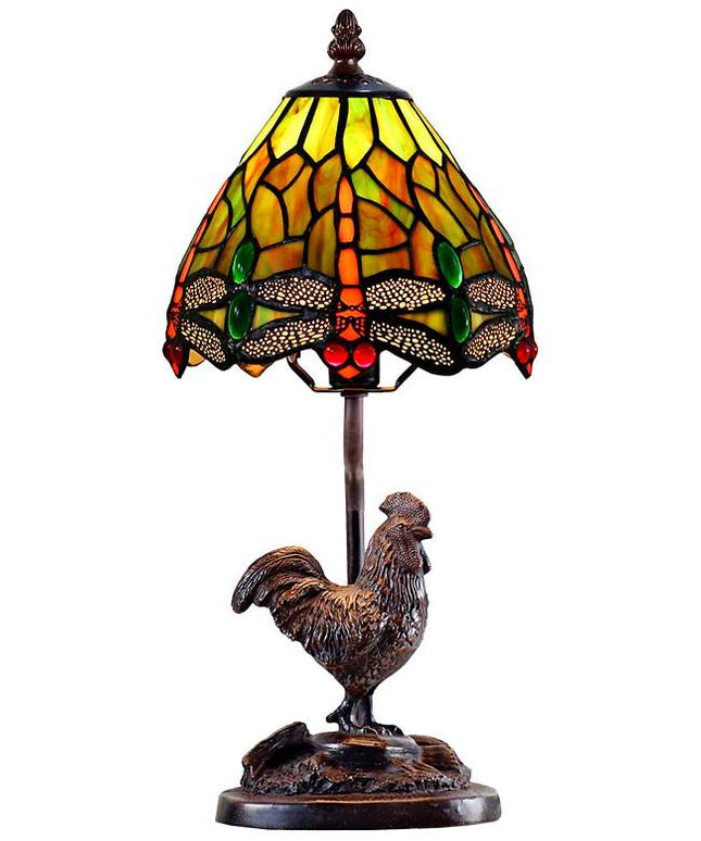 Callico Rooster 15" High Antique Bronze Accent Table Lamp