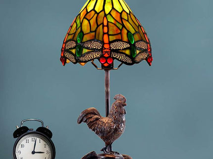 Callico Rooster 15" High Antique Bronze Accent Table Lamp
