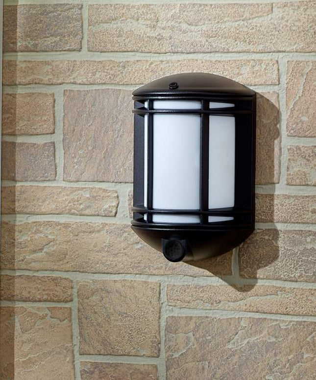 Cambridge 8 3/4"H Black Motion Sensor LED Outdoor Wall Light