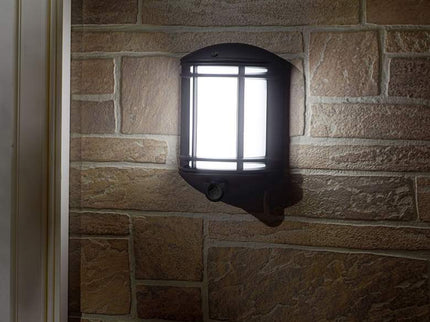 Cambridge 8 3/4"H Black Motion Sensor LED Outdoor Wall Light